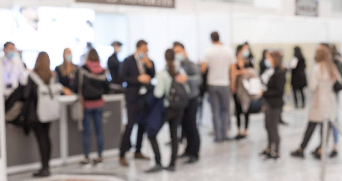 People attending a conference